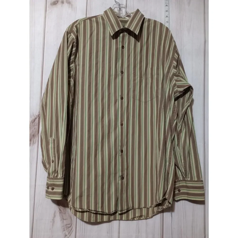 Banana Republic Shirt Mens Large‎ Striped Button Up Long Sleeve Casual Workwear
